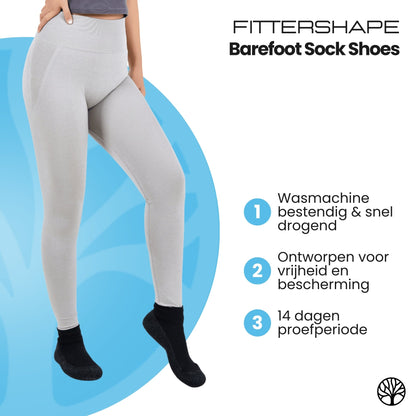 Fittershape Barefoot Sockschoenen: Lichtgewicht, Ademend, Grip en Brede Teenruimte
