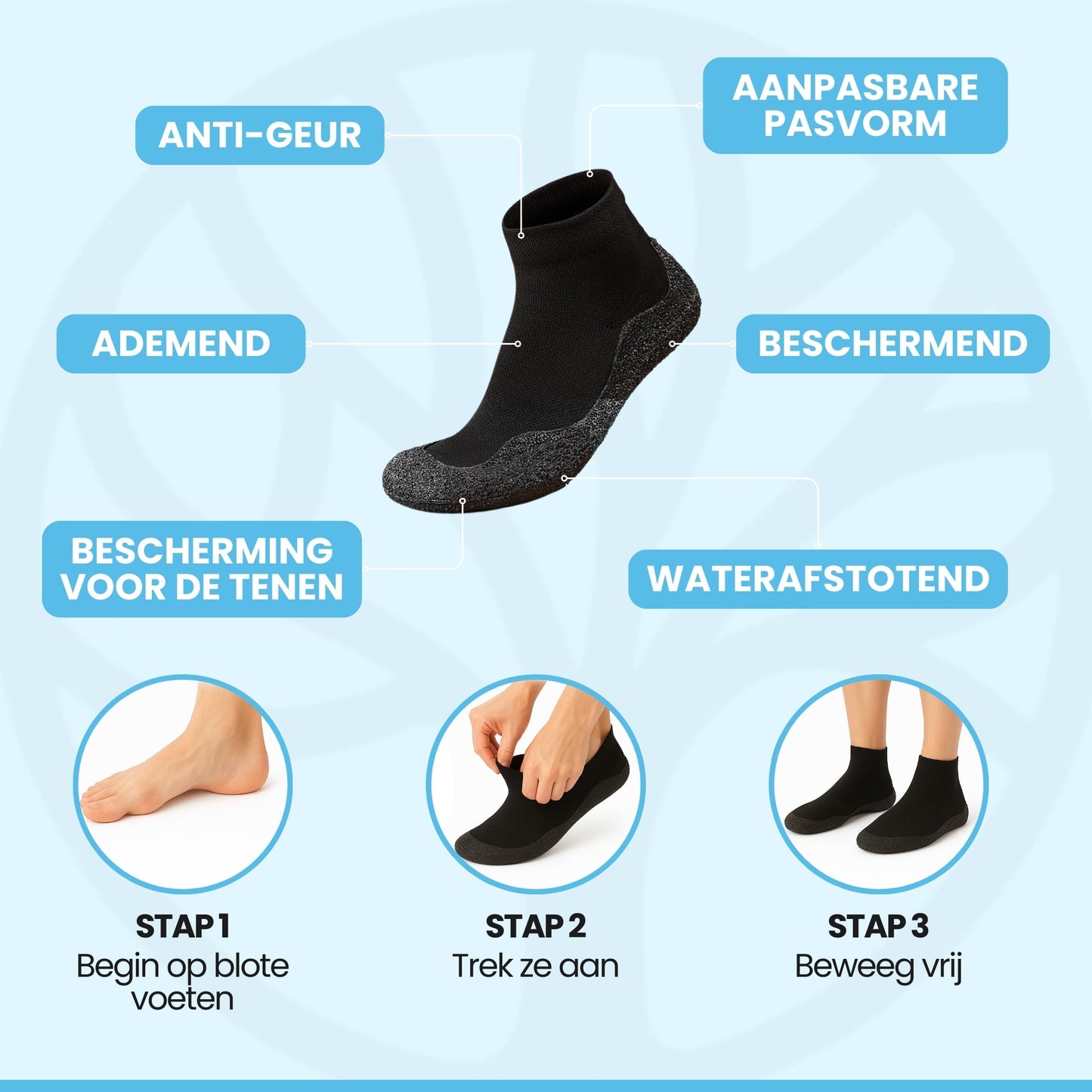 Fittershape Barefoot Sockschoenen: Lichtgewicht, Ademend, Grip en Brede Teenruimte